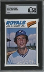 1977 Topps #218 John Wathan 9 card progressive proof.